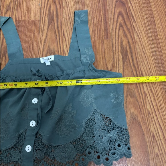 Vitamin A flora tank sea green beachside broderie - Picture 6 of 6